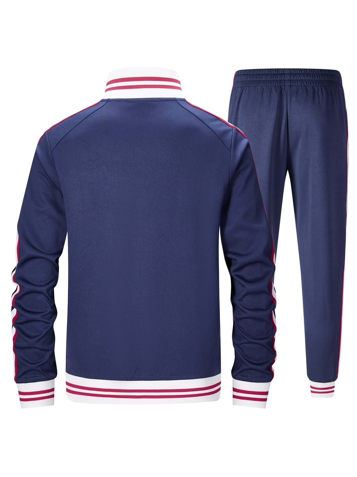 Men Track Suits Sets Long Sleeve Full-zip Sweatsuit Active Jackets And Pants 2pcs Outfits