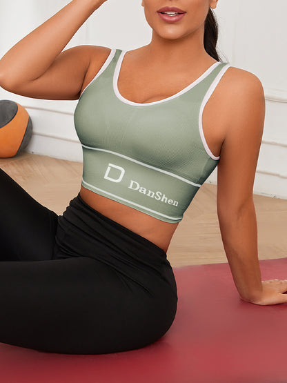 Set of 4 Esselegance Wireless Sports Bras with High Support - Features a Cross-Back Seamless Style And Removable Padding, Ideal for Yoga, Running, And Workouts