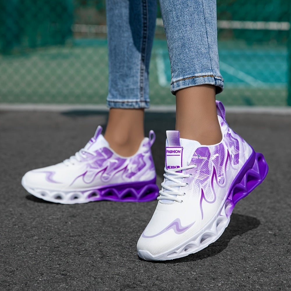 Women's Athletic Shoes - Lace-Up Design Style 866917