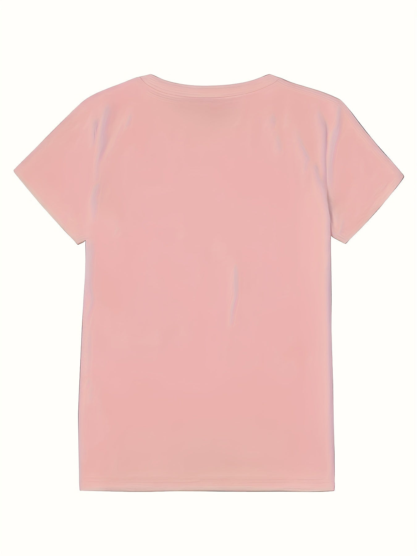 Women's Initial/Letter/Number Print Short Sleeve Blouse -  Round Neck Top with A-Z Letters (for example: name, date, message) - Spring Summer Fall Casual Wear, Machine Washable, izable Fashion Apparel for Parties &