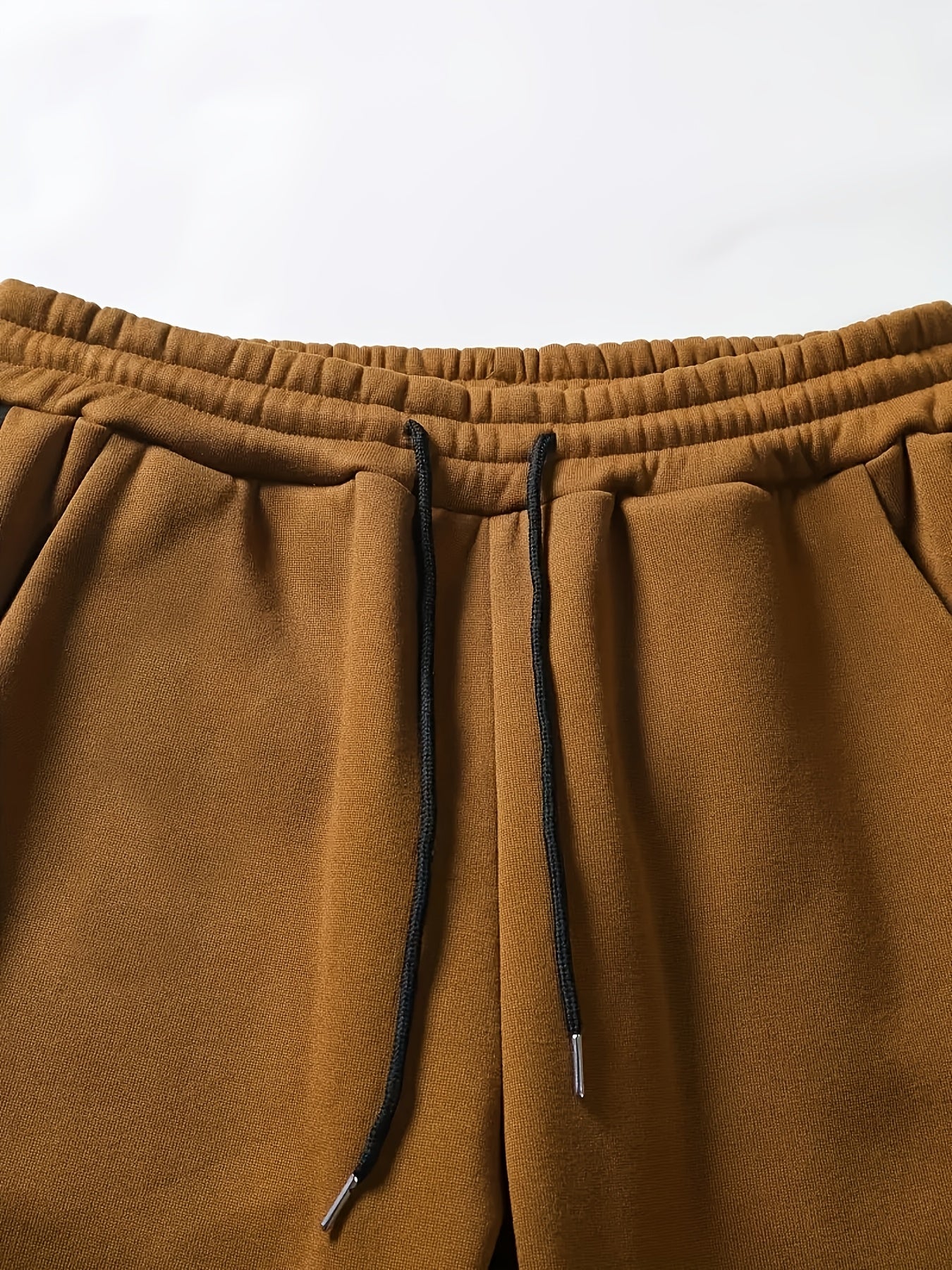 Men'S Clothing, Contrasting Long-Sleeve Zip-Up Hooded Jacket And Drawstring Pants Two-Piece Set for The Outdoors