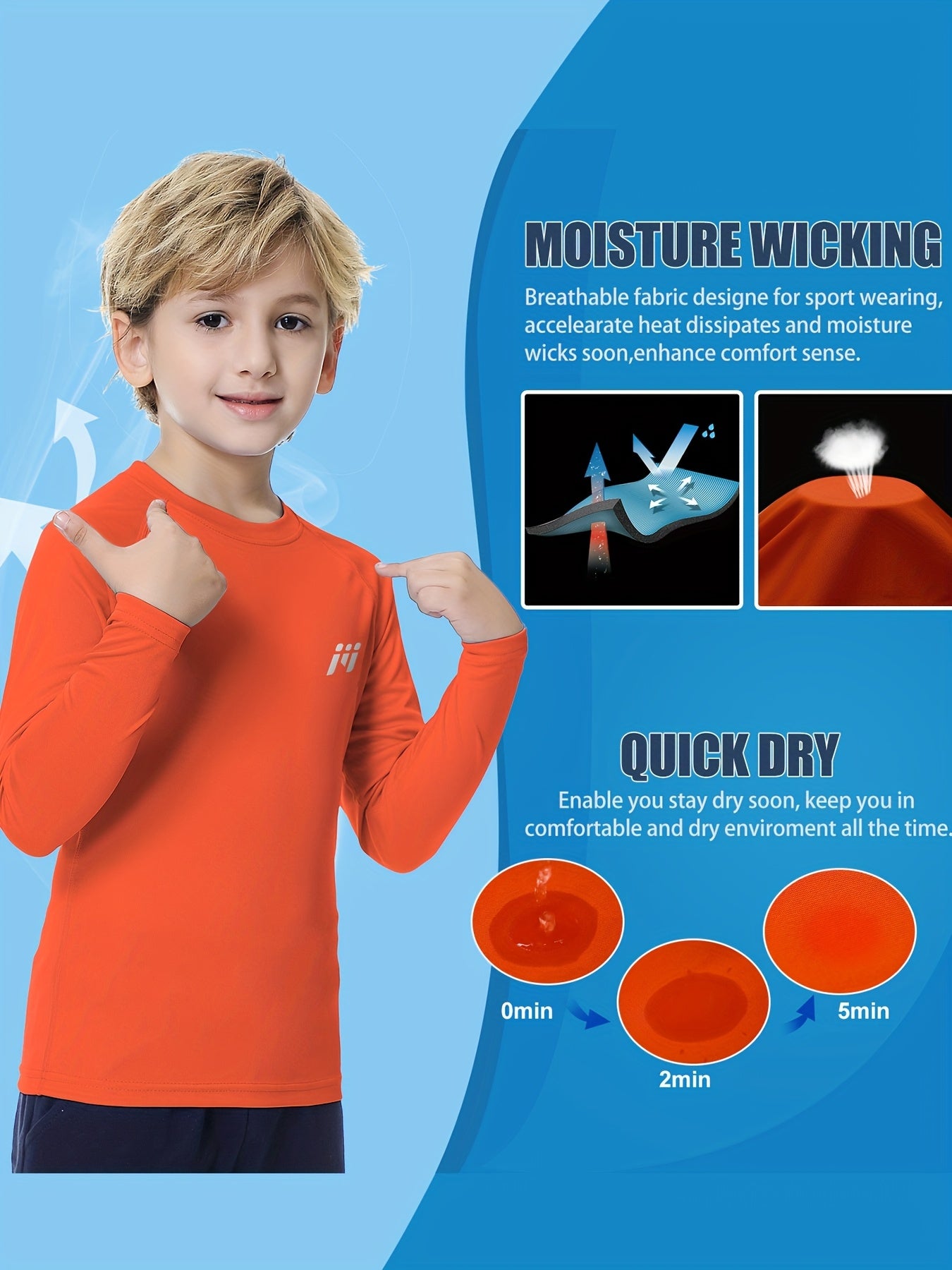 2pcs/Set Boys And Teenagers Round Neck Suit Quick Dry Fishing Running Swimming Polyester Clothes Two-Piece Basic Style Boys Clothes for Summer Outdoor Activities, for Outdoor