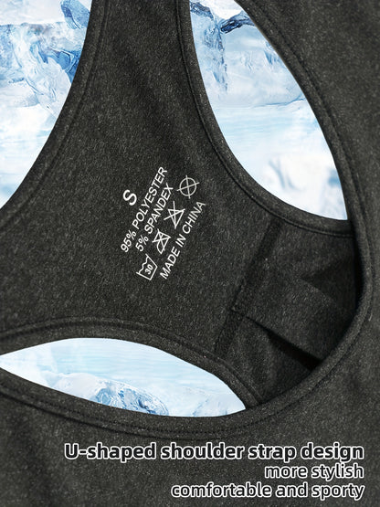 New 4pcs Set of Sleeveless Racerback Tank Tops for Women, Suitable for Sports, Running, And Yoga, Featuring Quick-Dry Fabric for Summer