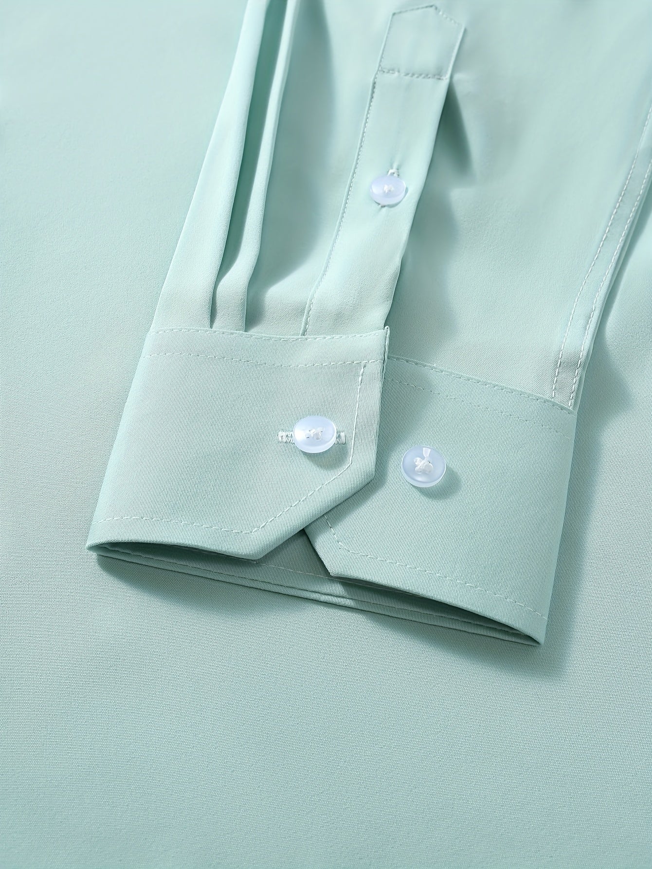 Men'S Henley Collar Long Sleeve Shirt | Casual, All-season, Solid Color, Regular Fit, Button Details, Woven Fabric