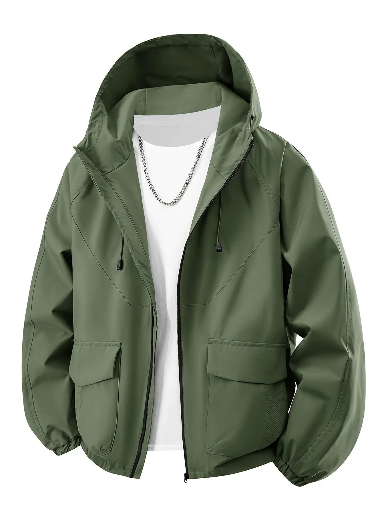 Men's Outdoor Windproof Jacket, Autumn Winter Casual Hiking Windproof Overcoat, Versatile Urban Outdoor Wear