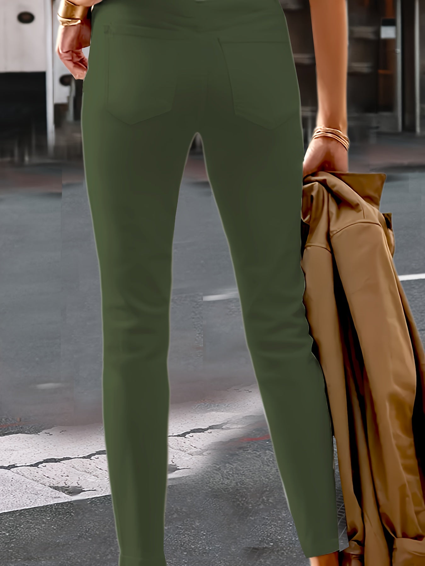 Womens High Waist Skinny Jeans Stretch Denim Pants Slim Fit Butt Lift Ankle Length Classic Solid Color Casual Street Style Daily Wear Breathable Soft Fabric Comfortable Pull On Design Figure Flattering Jeans for Women Stretch Fit High Rise Jeans