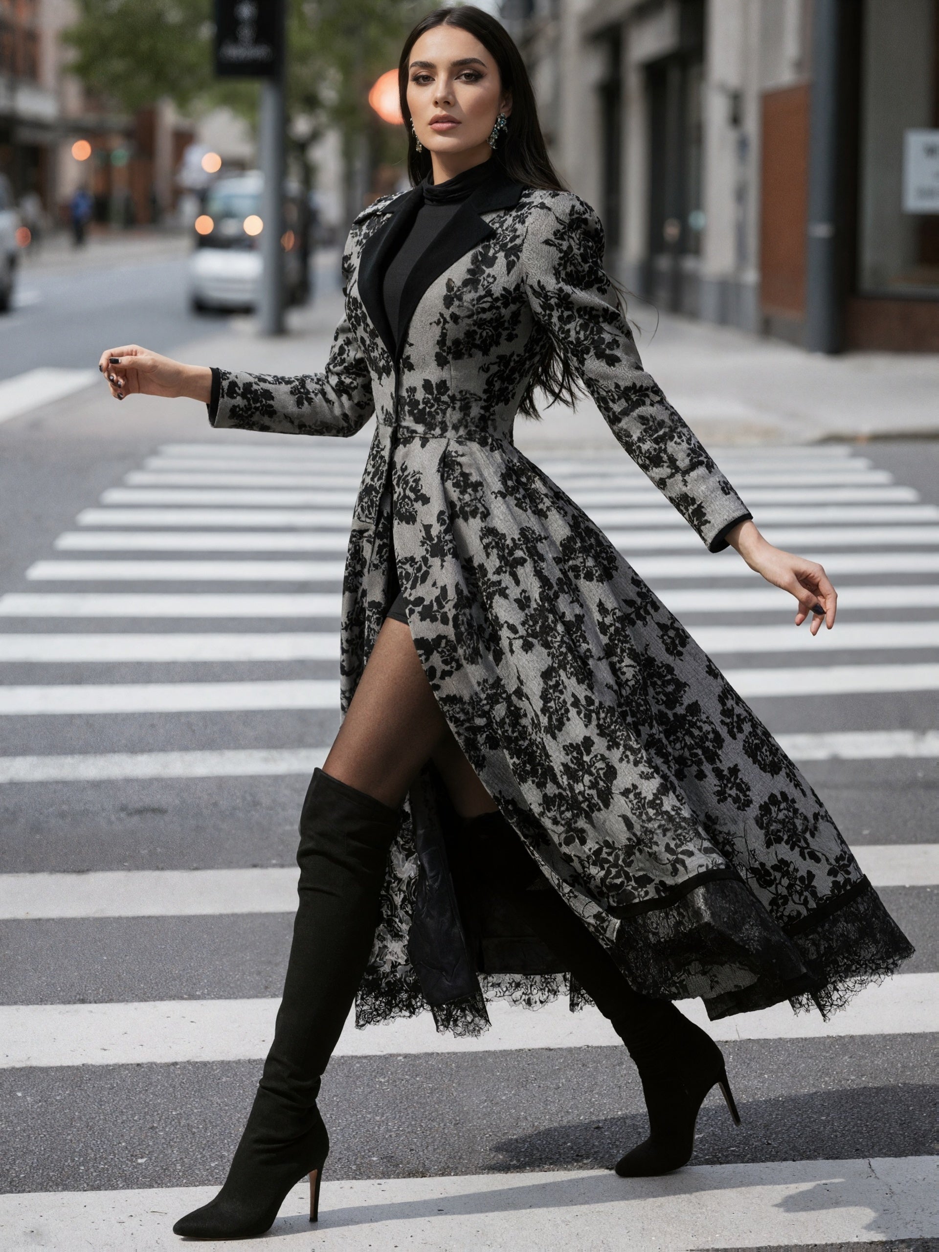 Women's Black Lace Jacket - product view 7