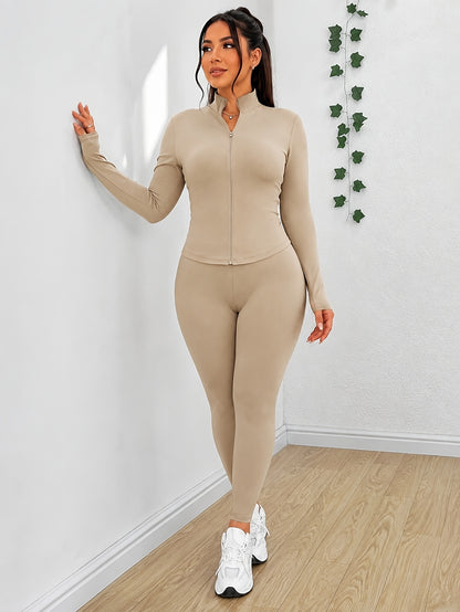 Summer Women'S Two-piece Set, Fashionable, Lightweight And Breathable Camouflage Sports Outfit, For Casual Outdoor Wear