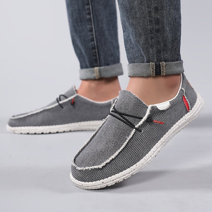 Men's Shoes 2025 New Spring and Autumn Casual Lightweight Thick-soled Canvas Shoes One-leg Couples Sports Soft-soled Loafers Driving Shoes Simple Women's Shoes