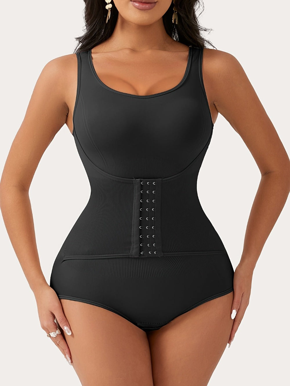 Women's Targeted Control Shapewear Bodysuit - Butt Lift Body Smoothing, Apricot