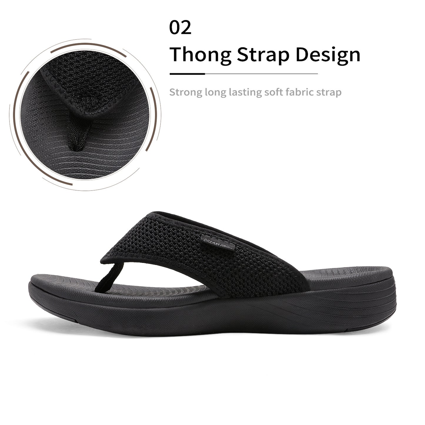 Shoes for Women, Womens Sandals, Women's Arch Support Soft Cushion Flip Flops Thong Sandals, Comfortable, Simple, Suitable for Summer Vacation, Walking, Shopping