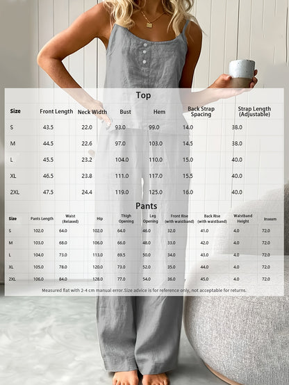 2pcs New Sleeveless Camisole Pants Two-piece Set, Loose And Fashionable Outerwear, Women's Fragrance Style