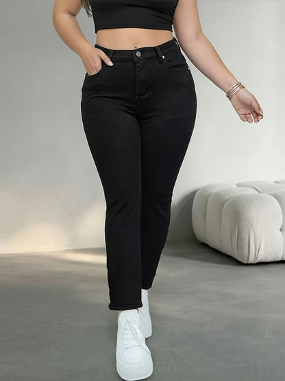 2026 Women'S Fashion Stretch Denim Skinny Trousers - Enhancing And Lifting The Rear, Suitable for Curvy Shapes, And Elongating Legs, Flexible And Comfortable, Tummy Control And Shaping, Suitable for All Seasons