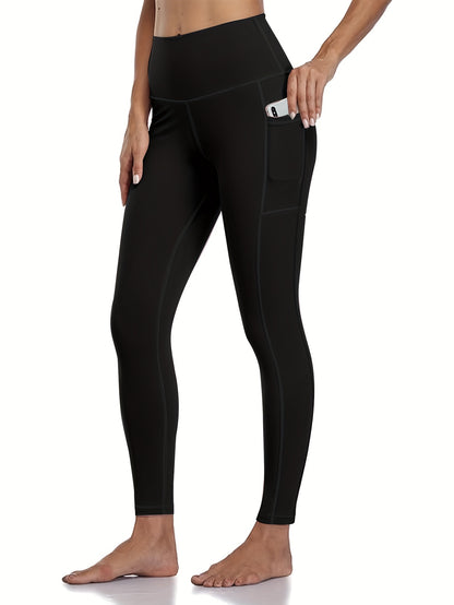 2026 5-Pack Plus Size Sports Leggings For Women, High-Waisted Cropped Yoga Pants With Pockets, Fitness Running Compression Tights, Game Day Fan Gear for Football and All Fans