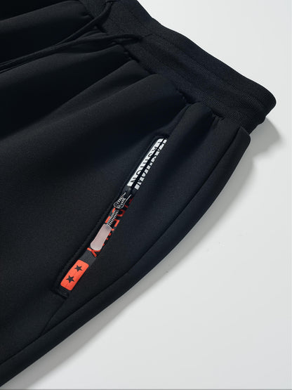 Men's Classic Retro Sports Set, -Lined Full-Zip Hoodie and Jogging Pants, Outdoor Fitness Warmth, Thickened for All Winter
