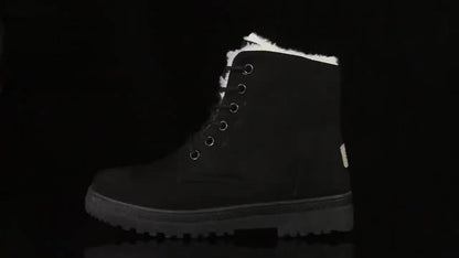 HDOXSE Winter Plush Snow Boots for Women 2025 New Casual Thick Sole Shoes Sports Thickened Warm Shoes