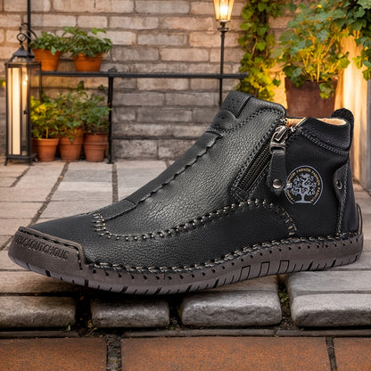 [Casual Classic Boots] Ladies Plus Size Fashion Short Boots Handmade Casual Shoes Classic Outdoor Shoes Women's Shoes With Side Zippers