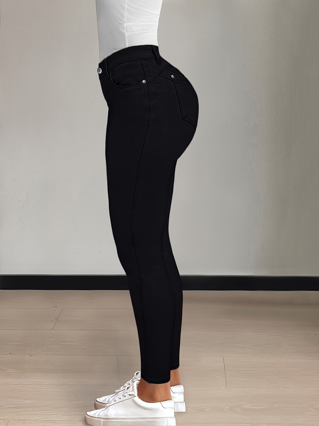 Black High-Waist Jeans - product view 14