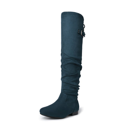 DREAM PAIRS Women's Suede Over The Knee Thigh High Winter Boots, Women shoes, comfortable Walkable Style shoes for women, over-the-knee boots for women, Knee length Autumn Winter Boots
