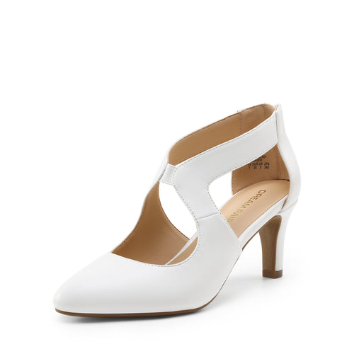 Women's Pumps Closed Pointed Toe Kitten Heels Elegant Party Wedding Dress Shoes for Women Comfortable Cross Strap Wedding Prom Party Stiletto Shoes for Women