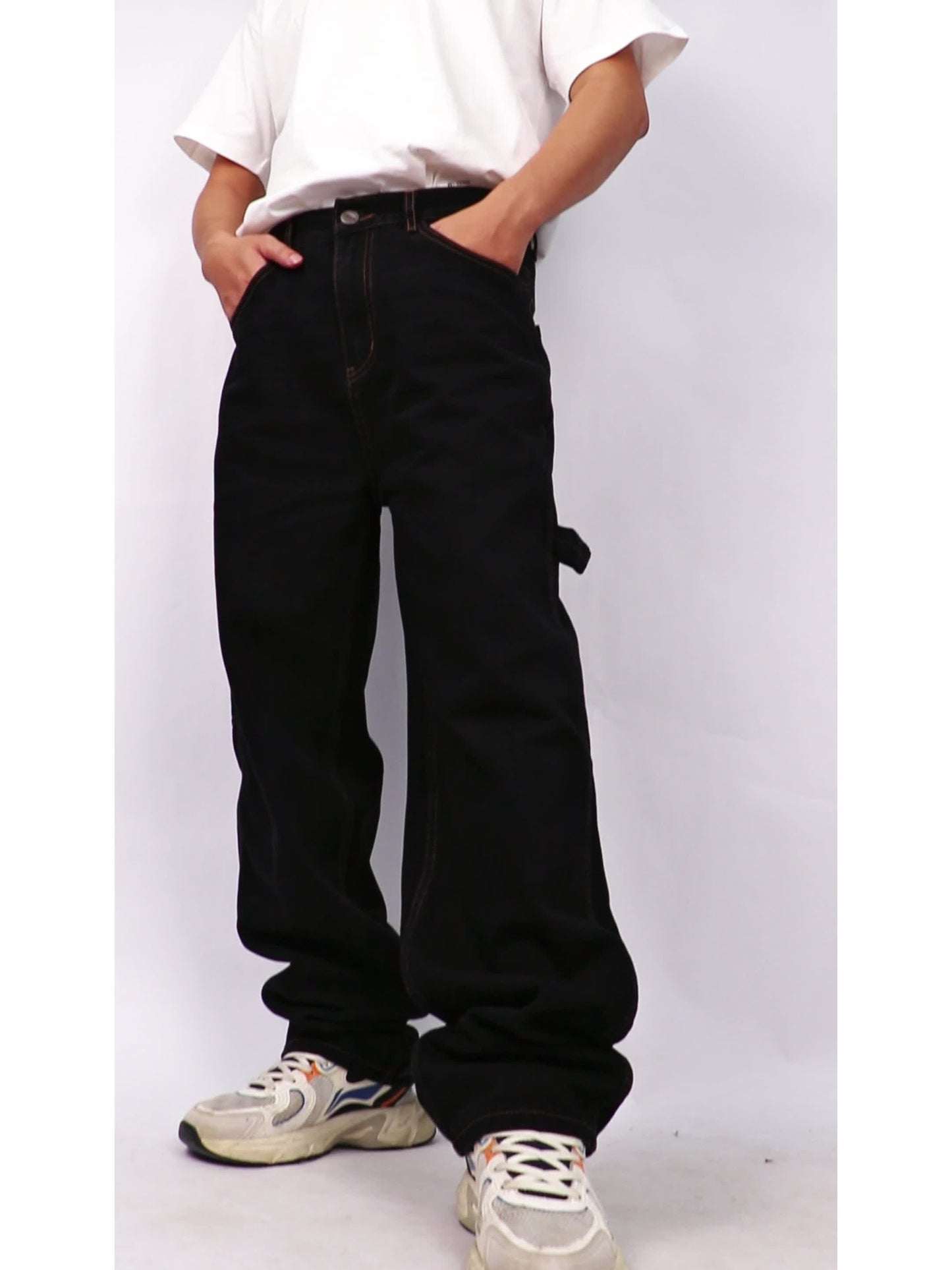 Men's Jeans West Coast Street Dance Skateboard Pants Men's Street Loose Hip Hop Oldschool Denim Pants