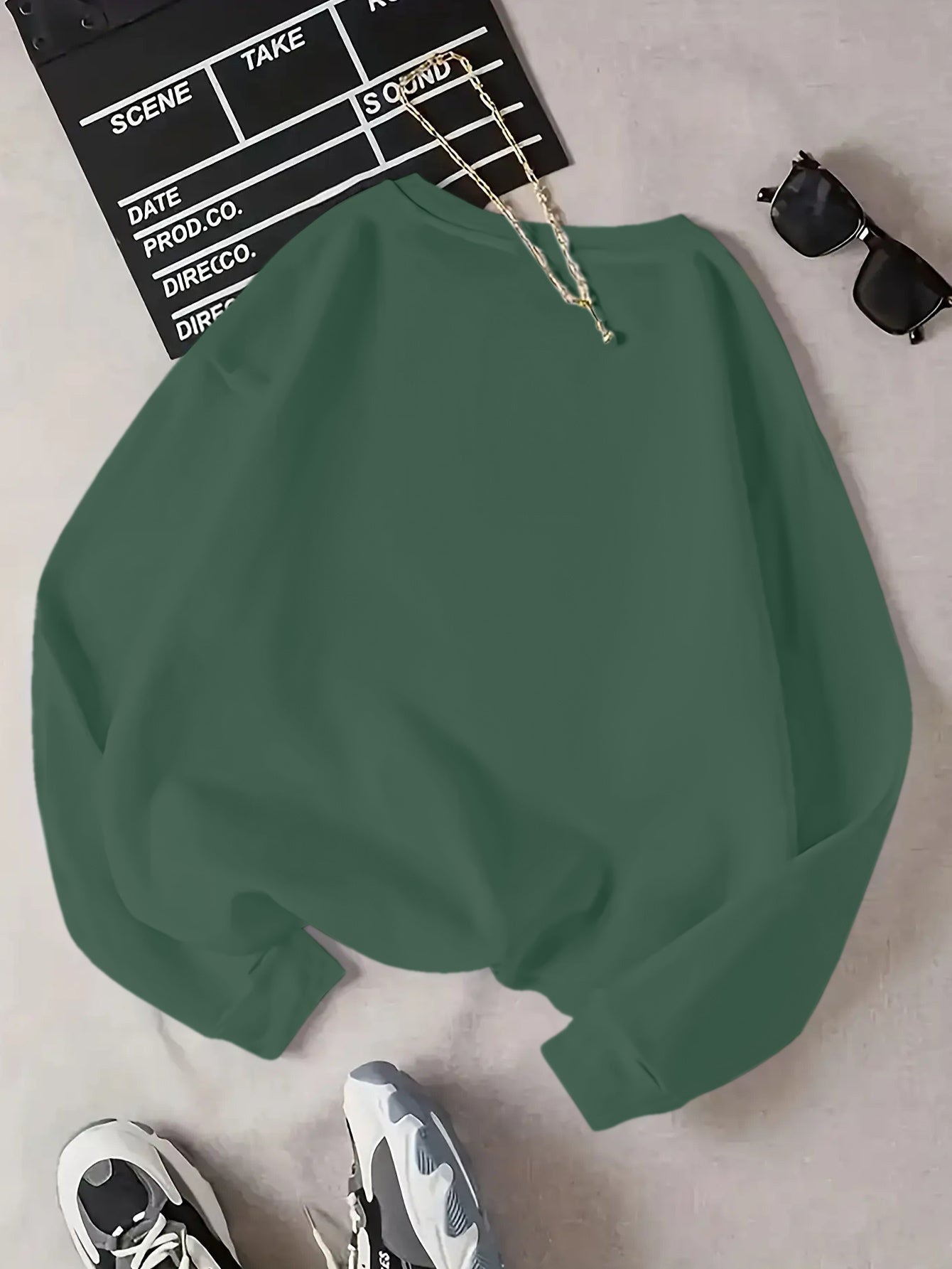 Crewneck Sweatshirt with Letter Print, Casual Long Sleeve Design with Drop Shoulders, Ideal for Spring And Autumn, Designed for Women