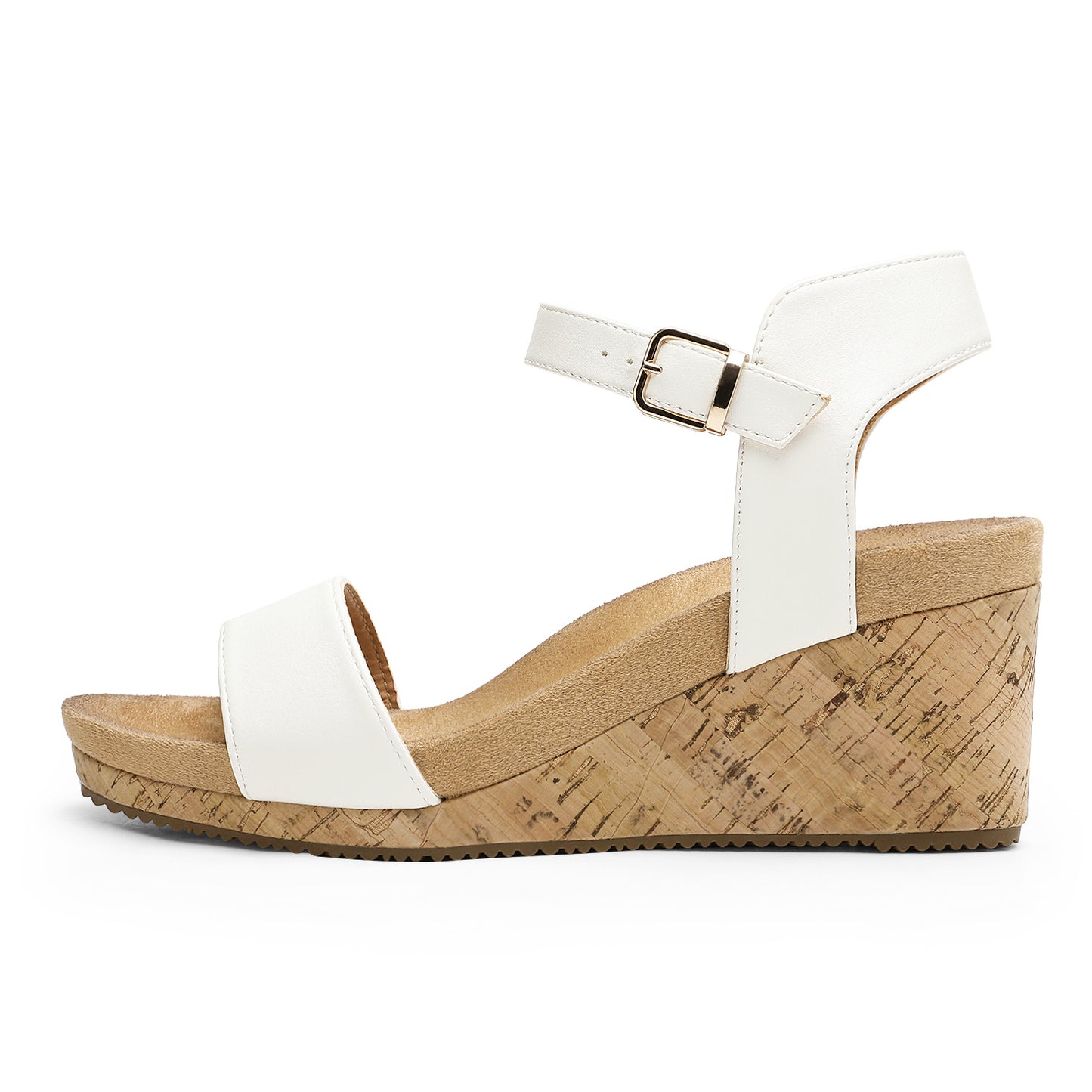 Women's Open Toe Buckle Ankle Strap Platform Wedge Sandals Durable Versatile Style for party, dance, shopping, walk, office, beach stylish look, Classic and versatile style Women Shoes, Womens Sandals