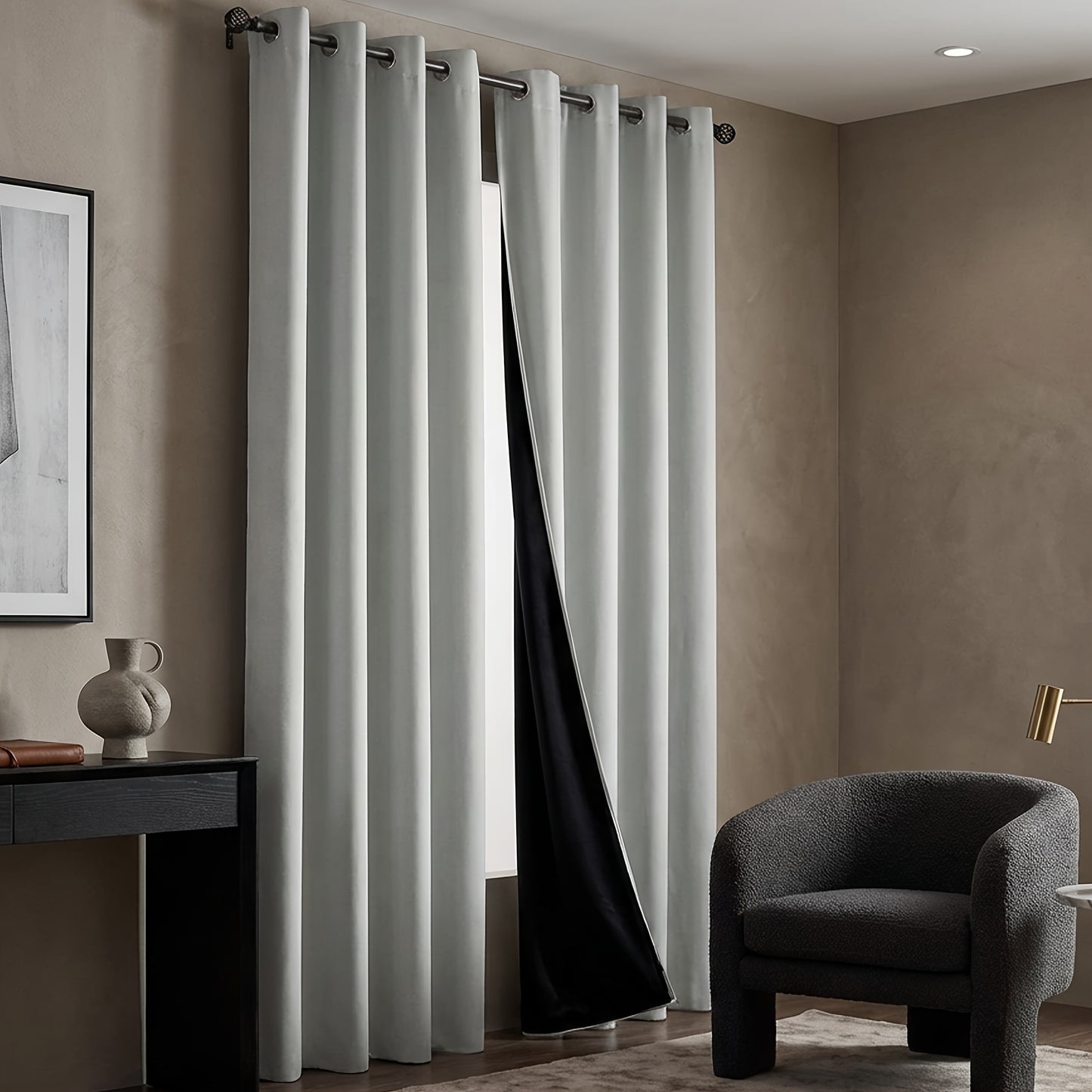 Blackout Curtain Panels - Thermal Lining and Grommet Top