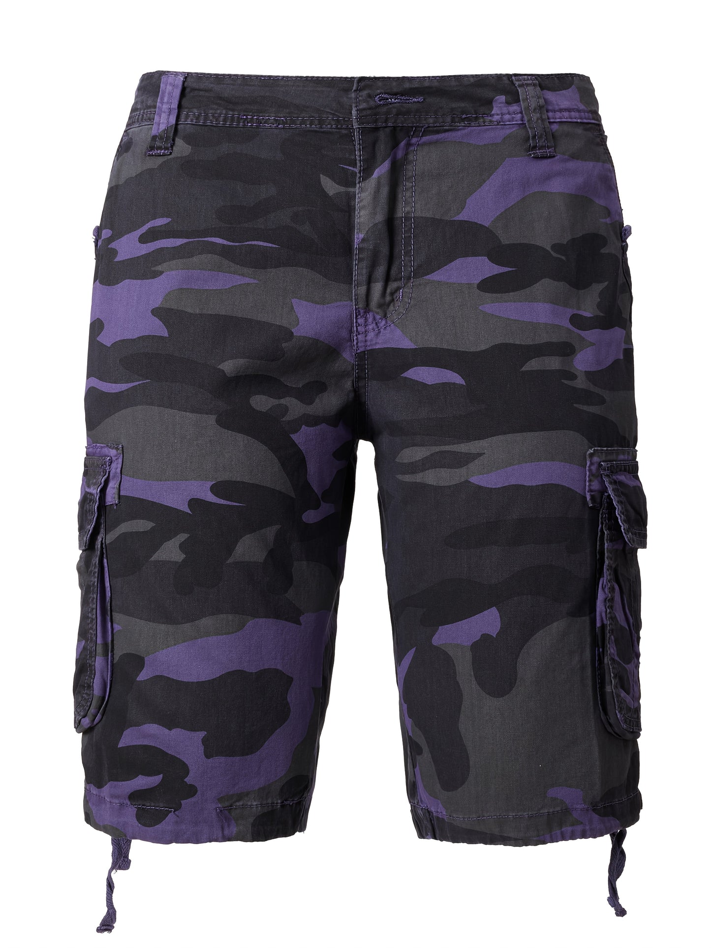 Men's Pure Cotton Washed Camouflage Outer Multi Pocket Workwear Shorts