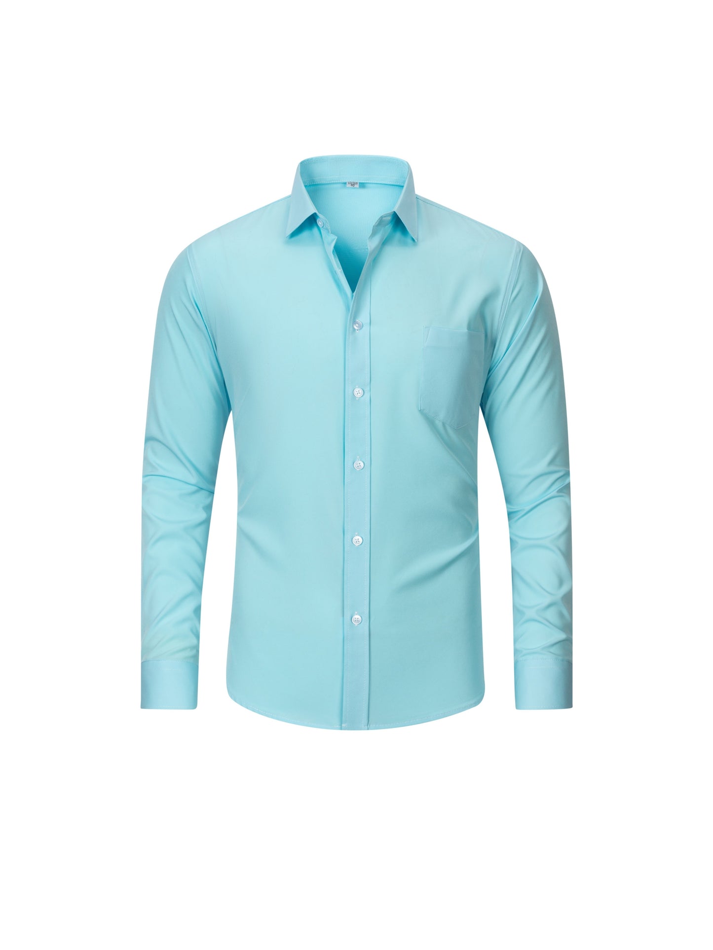 Men'S Long-Sleeve Button-Up Shirt Suitable for Semi-Formal Occasions in Spring And Summer Business Settings