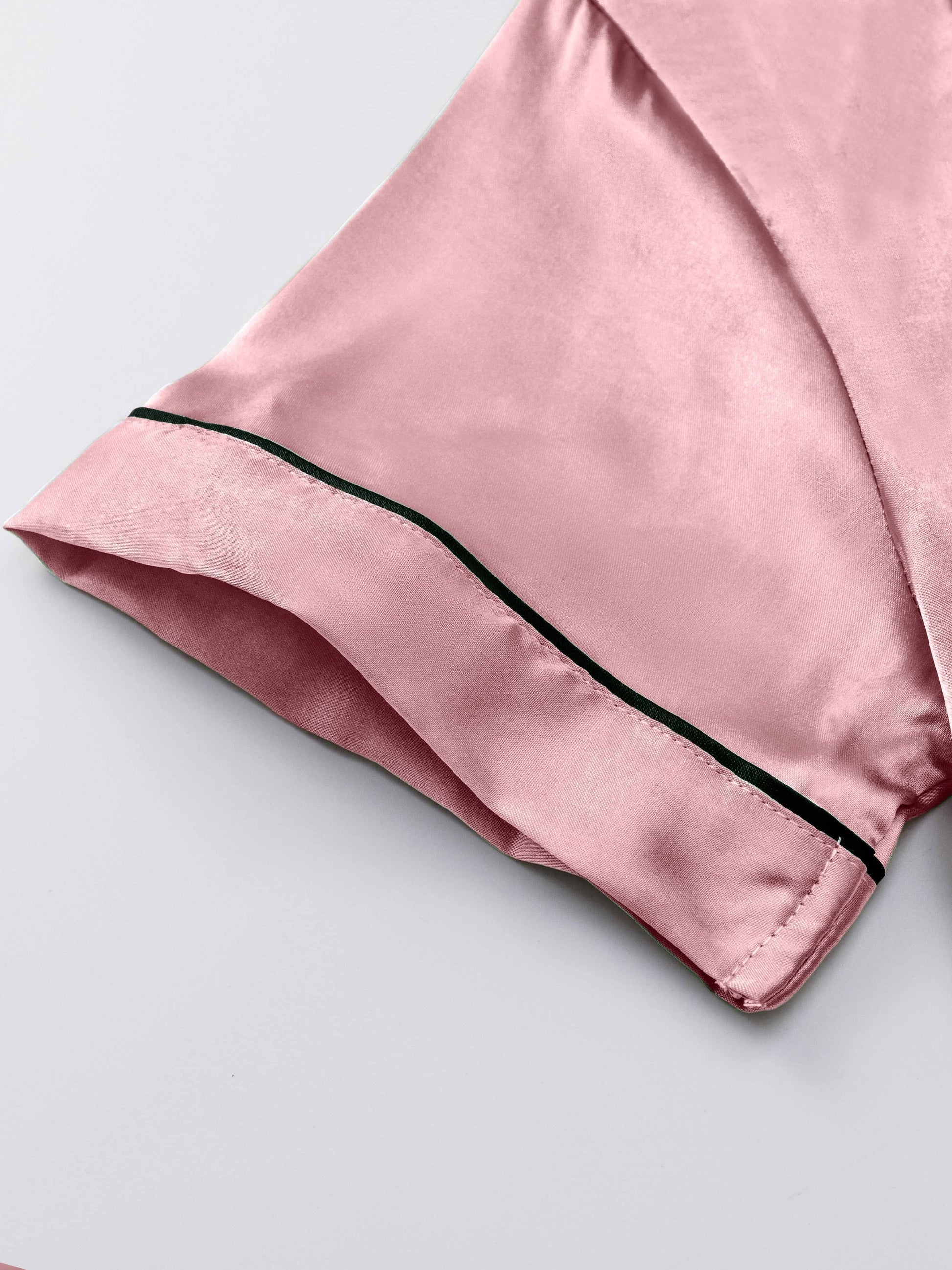 Pink + Light Green + Champagne Satin Long-Sleeve Pants - product view 13