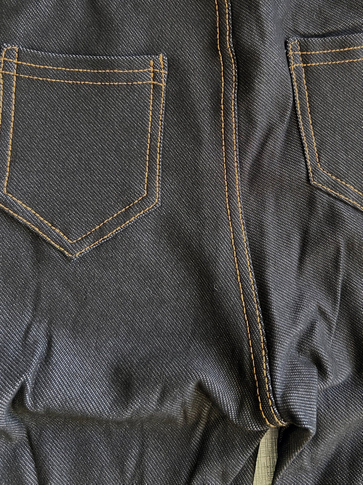 Stylish Girls' And Boys' Imitation Denim Leggings - Soft, Stretchy Cropped Pants with Pockets, Comfortable Casual Attire for Spring/Summer/Fall, Perfect Gift Idea, Perfect for Outdoor