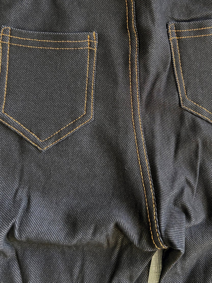 Stylish Girls' And Boys' Imitation Denim Leggings - Soft, Stretchy Cropped Pants with Pockets, Comfortable Casual Attire for Spring/Summer/Fall, Perfect Gift Idea, Perfect for Outdoor