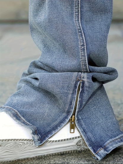 Men's Slim Fit Jeans - Classic Wash Distressed Modern