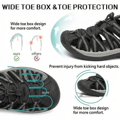 Women's Outdoor Sandals, Designed Specifically for Hiking, Feature Adjustable Straps and Arch Support, Making Them Ideal for Comfortable Walking and Lightweight Athletic Activities. Women's Shoes, Women Shoes