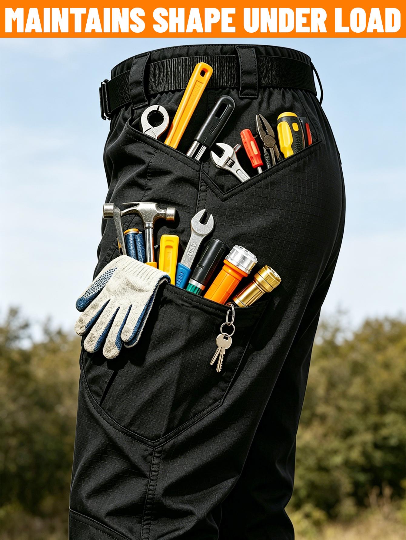 Classic Work Pants, Made from Quick-Drying, Breathable, And Tear-Resistant Fabric, Featuring Multiple Pockets And a Contoured Cut, Lightweight And Suitable for All Seasons, Perfect for Hiking, Fishing, Outdoor Adventures, And Daily Commuting