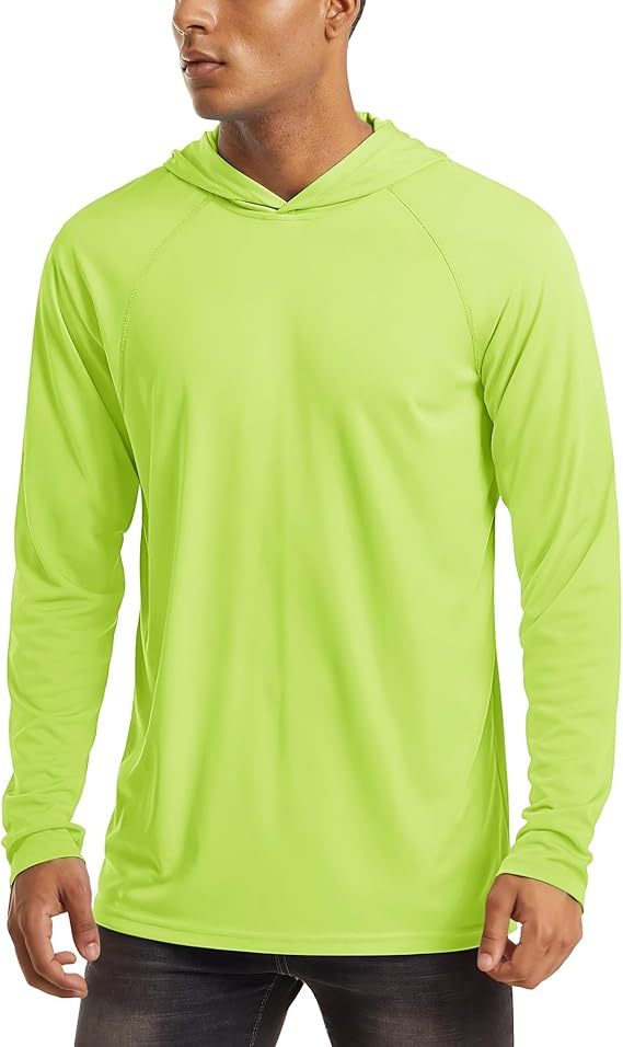 3-PACK Men UPF 50+ Sun Protection Breathable T Shirt Long Sleeve Workout T-Shirts with Hood