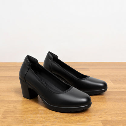 Women's Chunky Closed Toe Low Block Heels Work Pumps Comfortable Round Toe Dress Wedding Shoes One Foot Kick Design Fashionable Bride Bridesmaid Wedding Party Party Holiday Formal Shoes