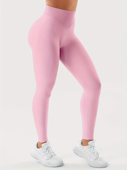 VOYJOY Women Impact Leggings Seamless Scrunch Butt Lifting Workout Leggings High Waisted Gym Yoga Pant