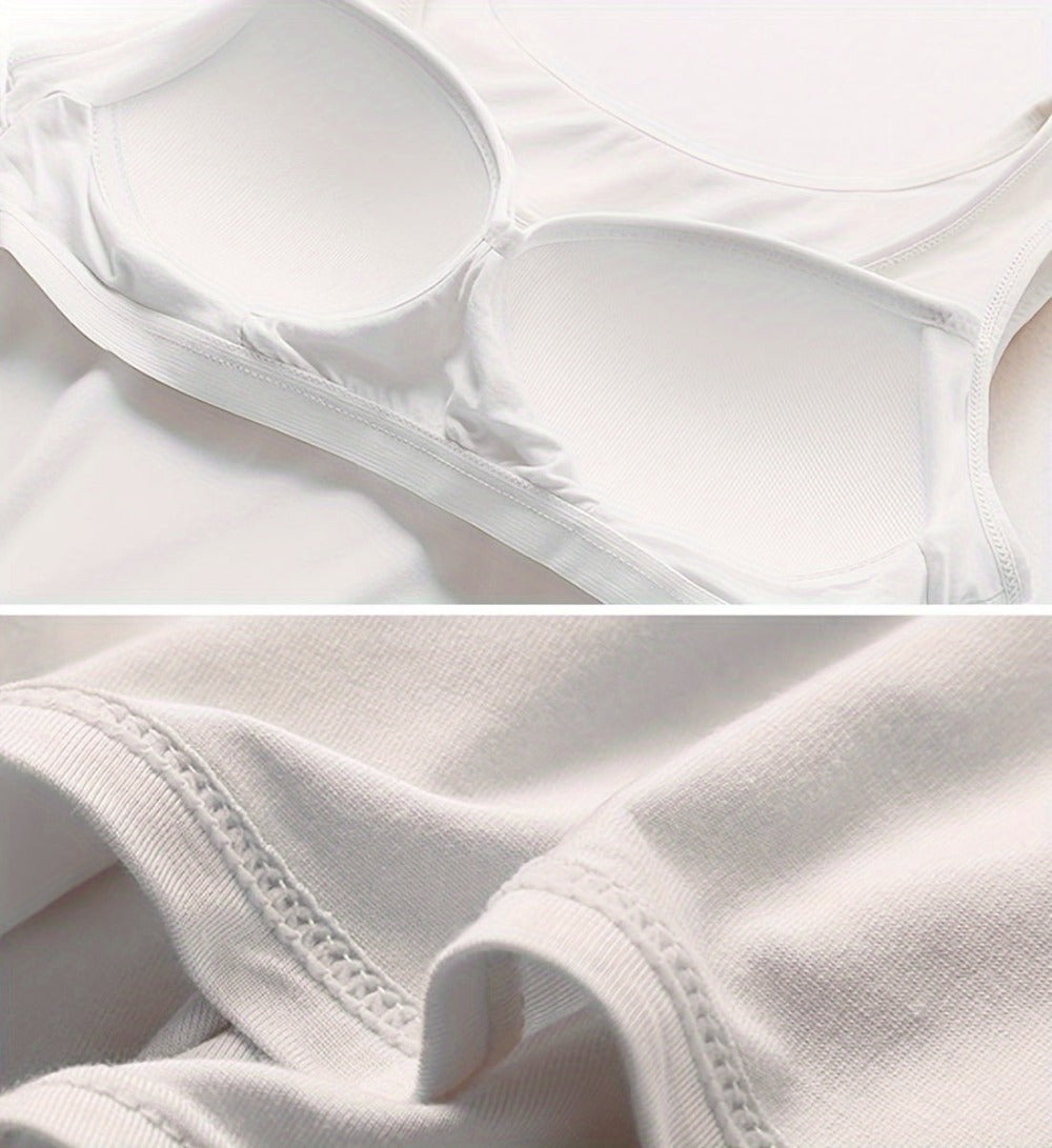 Women's Built-In Bra Camisoles - 3-Pack Wire-Free Padded