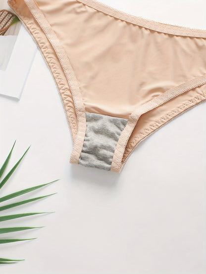 3 Sets Elegant Solid Color Polyamide Bra & Briefs Set, High Support Mid Rise Briefs with Non Removable Padding, Women's Lash Sets