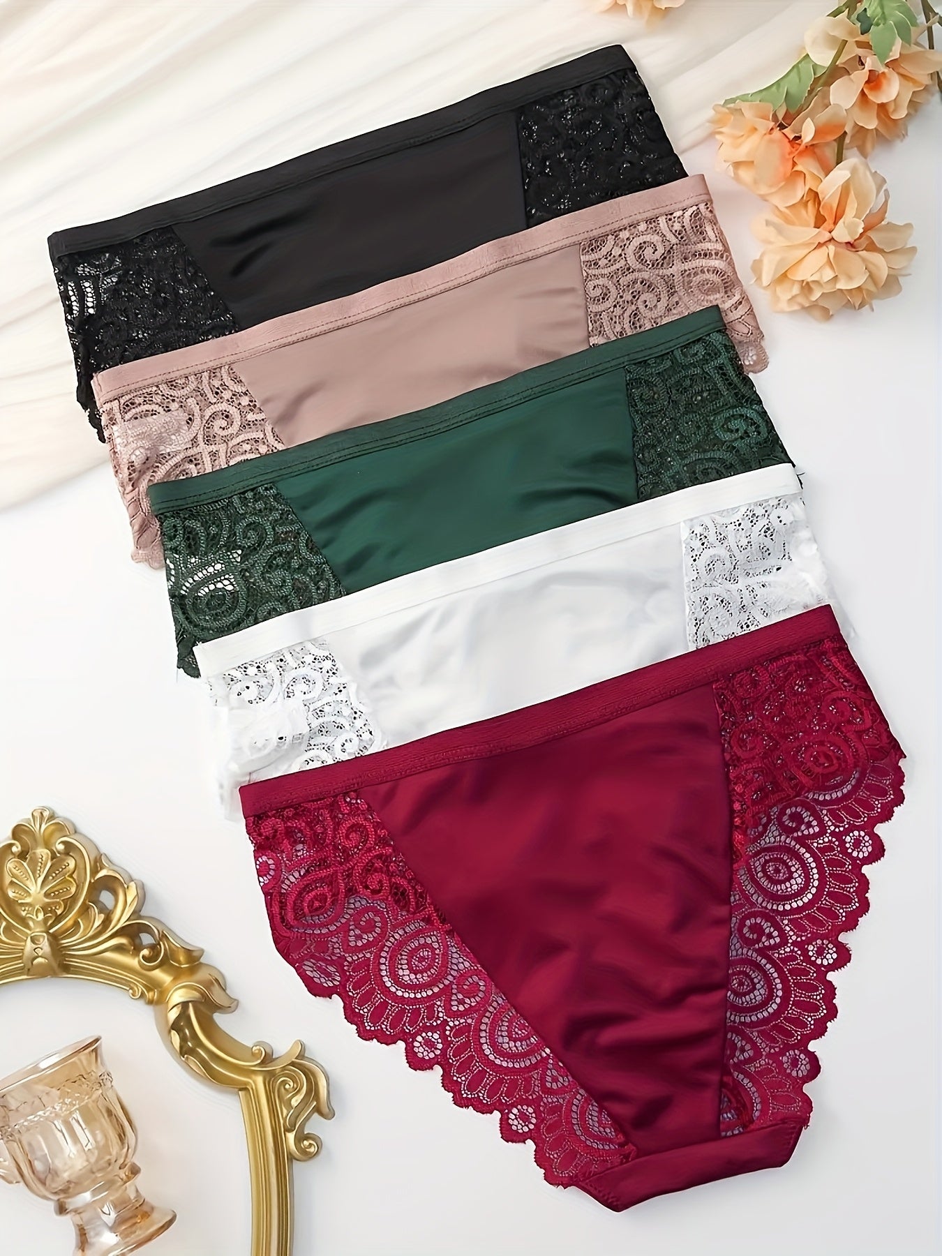 Women's Mixed colors Floral Underwear - product view 2