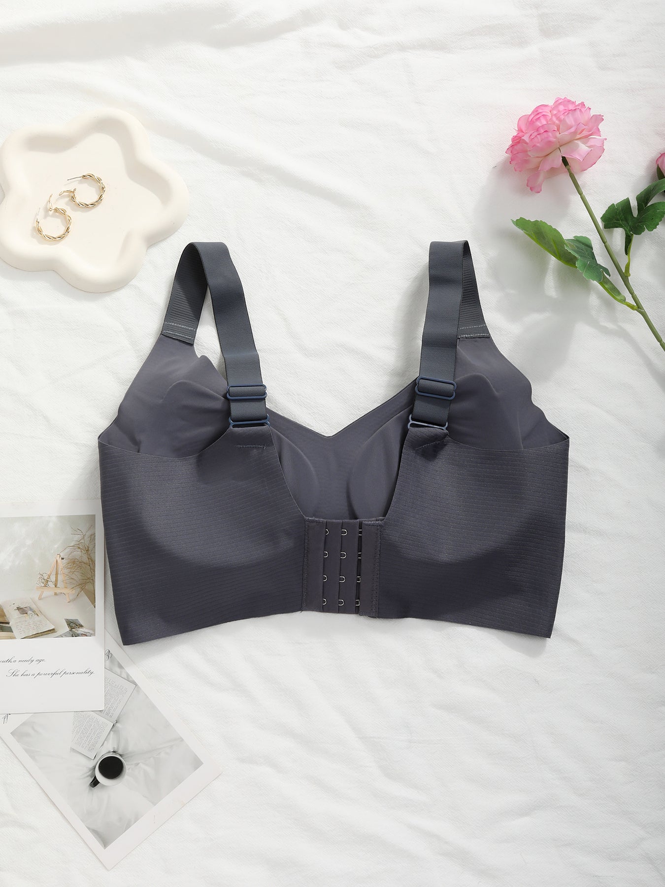 Large Size Single-piece Women's Seamless No-steel-bra Bra, Sexy Back Lifting Bra, Comfortable Breathable Bra Without Steel Band, Women's Bra, High Elasticity Gathering Anti-gravity Upward Lifting Bra, Suitable for Daily Wear Daily Bra Set