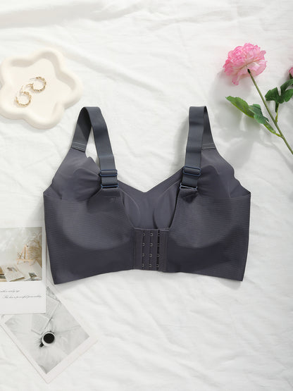 Large Size Single-piece Women's Seamless No-steel-bra Bra, Sexy Back Lifting Bra, Comfortable Breathable Bra Without Steel Band, Women's Bra, High Elasticity Gathering Anti-gravity Upward Lifting Bra, Suitable for Daily Wear Daily Bra Set