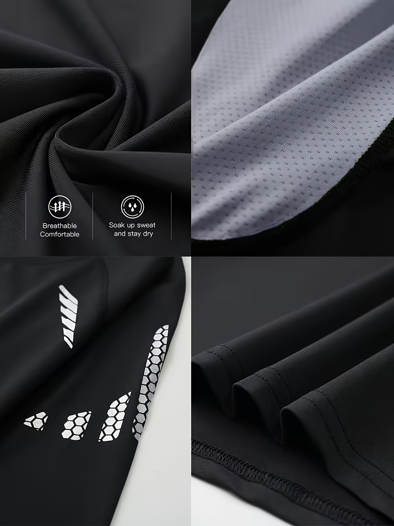 3pcs Men'S Quick-drying CompressionSports, Suit Summer Gym Running Training Clothes, High Elastic Breathable Morning And Night Running Cycling Mountaineering Hiking Fitness Sportswear, Fishing Sun Shirt, Father'S Day Gifts