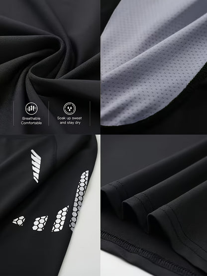 3pcs Men'S Quick-drying CompressionSports, Suit Summer Gym Running Training Clothes, High Elastic Breathable Morning And Night Running Cycling Mountaineering Hiking Fitness Sportswear, Fishing Sun Shirt, Father'S Day Gifts