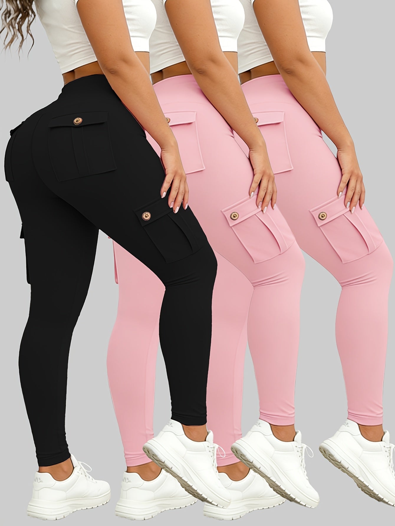 Plus Size - 3-Pack Of Large Size Big Pocket Pants | Various Colors