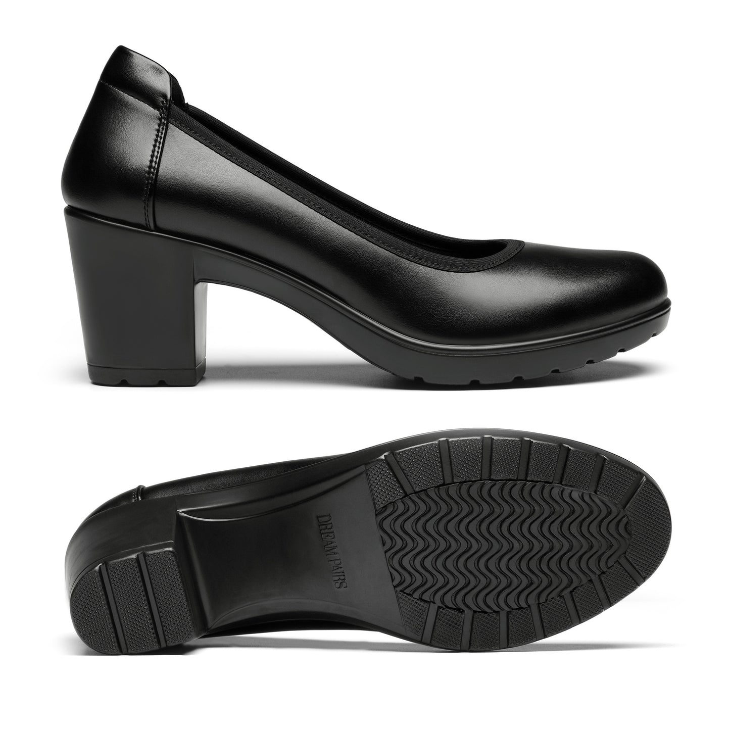 Women's Chunky Closed Toe Low Block Heels Work Pumps Comfortable Round Toe Dress Wedding Shoes One Foot Kick Design Fashionable Bride Bridesmaid Wedding Party Party Holiday Formal Shoes