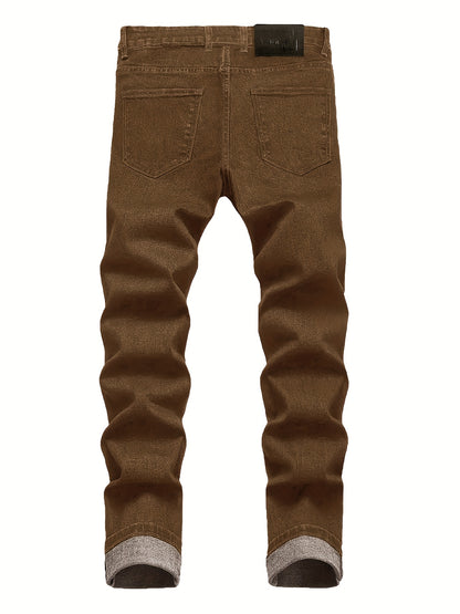 3pcs Men's Slim Fit Jeans - Stretch, Stylish, Versatile All Year Round Trousers | Wardrobe Essential & Boyfriend Gift