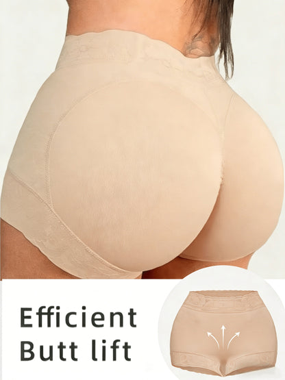 1pc High-waisted Shaping Thong With Seamless Construction, Machine Washable, Non-rolling And Non-slip Cuffs